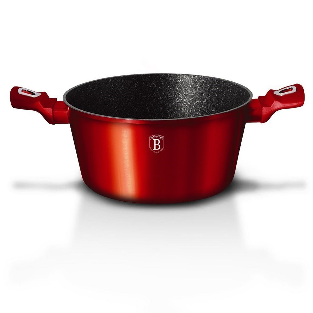 TOPF Rot 28/28/12.5 cm BH1258 - Rot, Metall (28cm) - Berlinger Haus