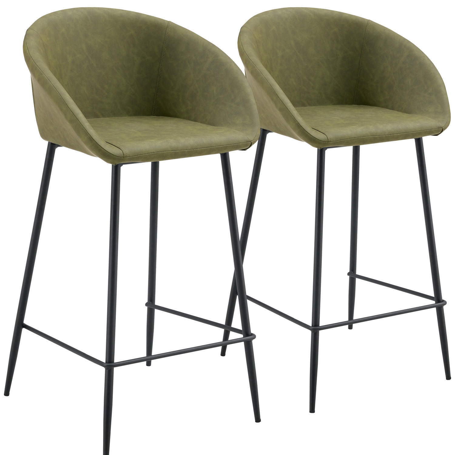 BARHOCKER Achille Grün 2er-Set - Grün, Kunststoff (52/91/59cm) - Happy Garden