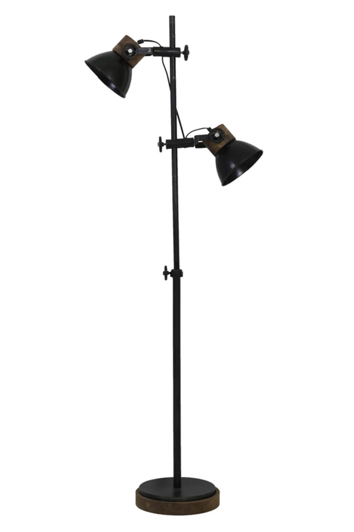 STEHLEUCHTE Jody Schwarz Ø40/165 cm - Schwarz, Metall (40/30/165cm) - Light & Living