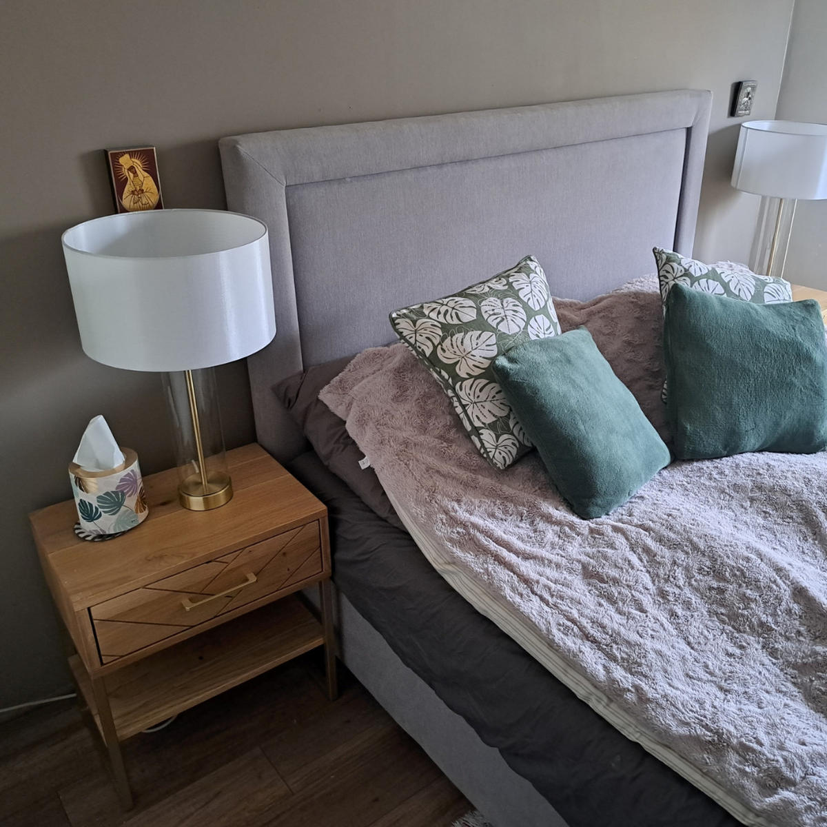 NACHTTISCH aus Holz auf Metallbeinen CARIN - Eichefarben, Holz (50/55/35cm) - Rawood Furniture