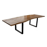 ESSTISCH BARCELONA - Nussbaumfarben/Walnussfarben, Holz/Metall (90/160/77cm) - SAM