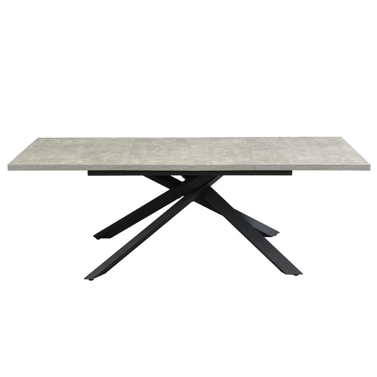 AUSZIEHTISCH MALTEX 140-220/90/76 cm - Schwarz/Grau, Metall (90/140/76cm) - DUBI Möbel