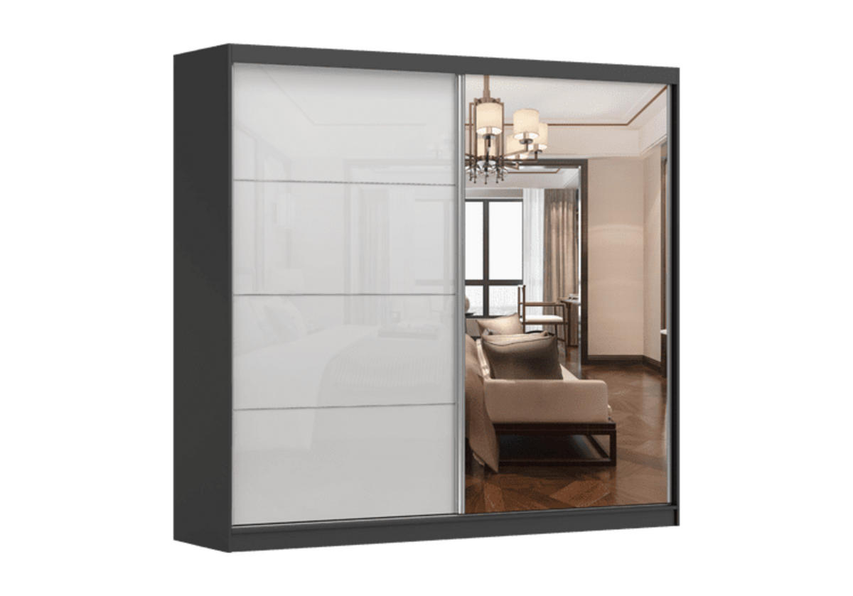 SCHIEBETÜRENSCHRANK - Ben 35s (Schwarz, 233 cm) - Schwarz, Holzwerkstoff (233/218/61cm) - Möblo