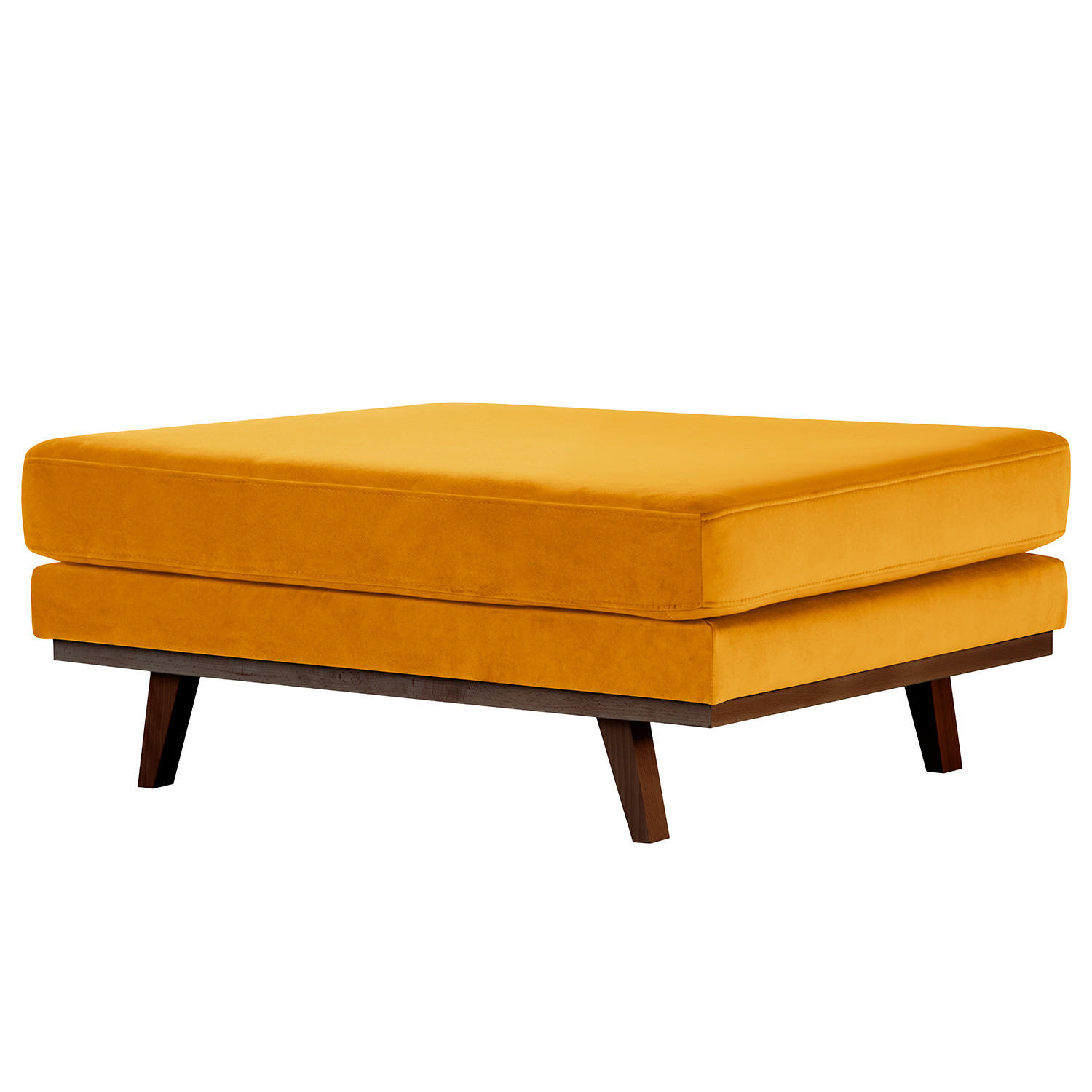 POLSTERHOCKER - Gelb/Buchefarben, Textil (85/43/60cm) - home24