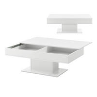 COUCHTISCH Lünen 110/60/40 - Weiß Hochglanz, Holzwerkstoff (60/110/40cm) - [en.casa]