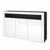 SIDEBOARD Valencia Weiß Hochglanz / Weiß Hochglanz - Weiß Hochglanz, Holzwerkstoff (155/92/40cm) - Vladon