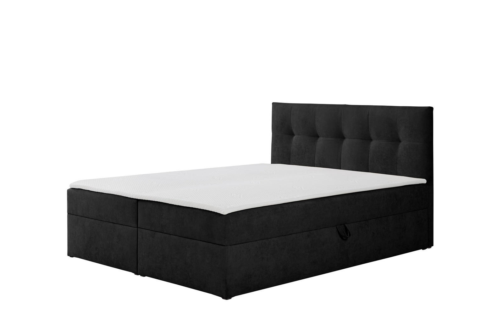 BOXBETT Toronto 160x200 Bonell-Matratze H3 und Topper - Silberfarben/Schwarz, Holz/Holzwerkstoff (160/200cm) - Ravio