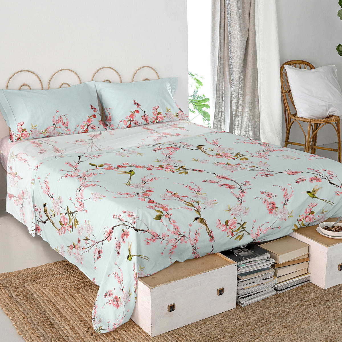OBERBETTLAKEN chinoiserie 160x270 cm mehrfarbig - Multicolor, Textil (160/270cm) - Happy Friday