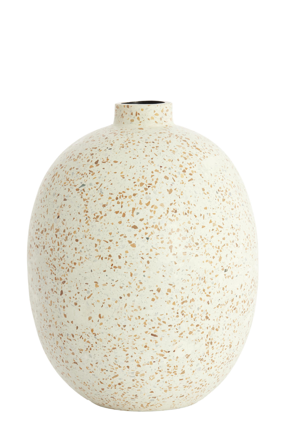 VAZE Orxeta Weiß 31/31/41 cm - Weiß, Metall (41cm) - Light & Living