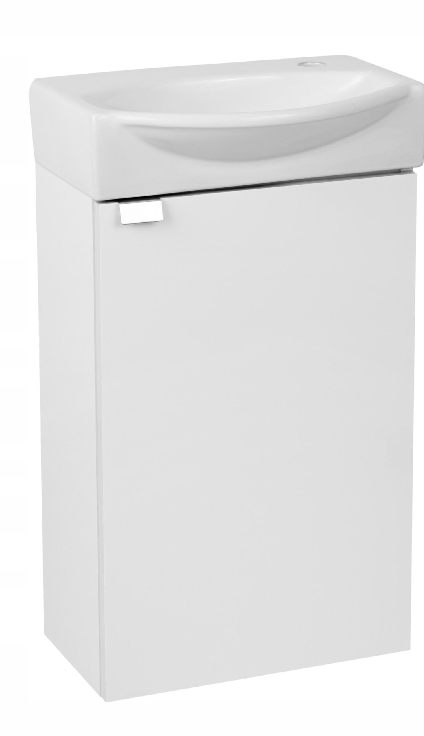 WASCHTISCHKOMBI 40cm mit Waschbecken weiß - Weiß, Holzwerkstoff (40/60/23cm) - Stamar