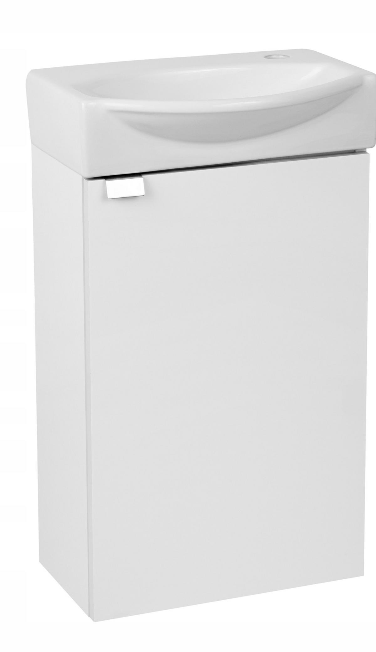 WASCHTISCHKOMBI 40cm mit Waschbecken weiß - Weiß, Holzwerkstoff (40/60/23cm) - Stamar