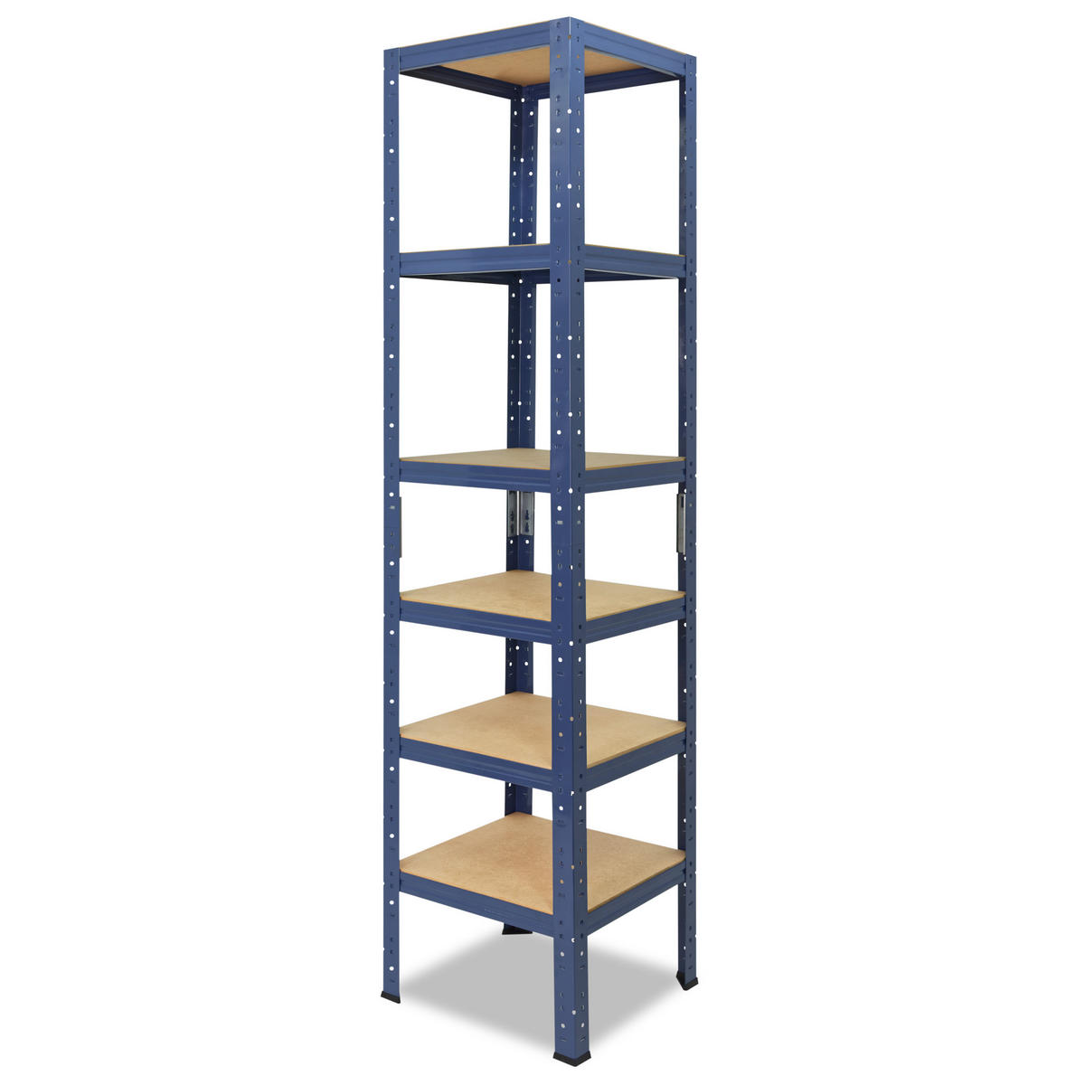 SCHWERLASTREGAL HOME 200x50x50 cm in blau mit 6 Böden und 145 kg Traglast pro Boden - Blau, Metall (50/200/50cm) - shelfplaza