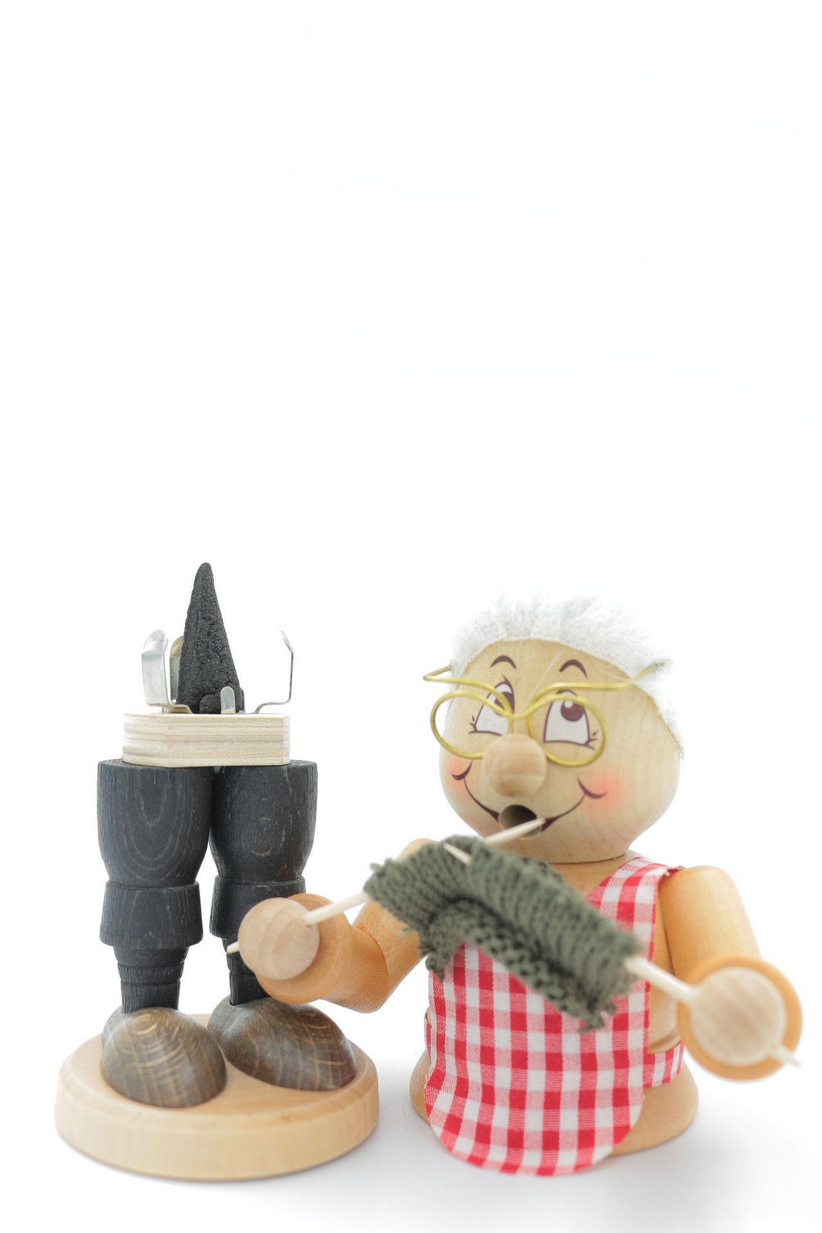 RAUCHFIGUR Wichtel m. Fuss Oma 16,5 cm - Multicolor, Holz (9/16.5/0.1cm)