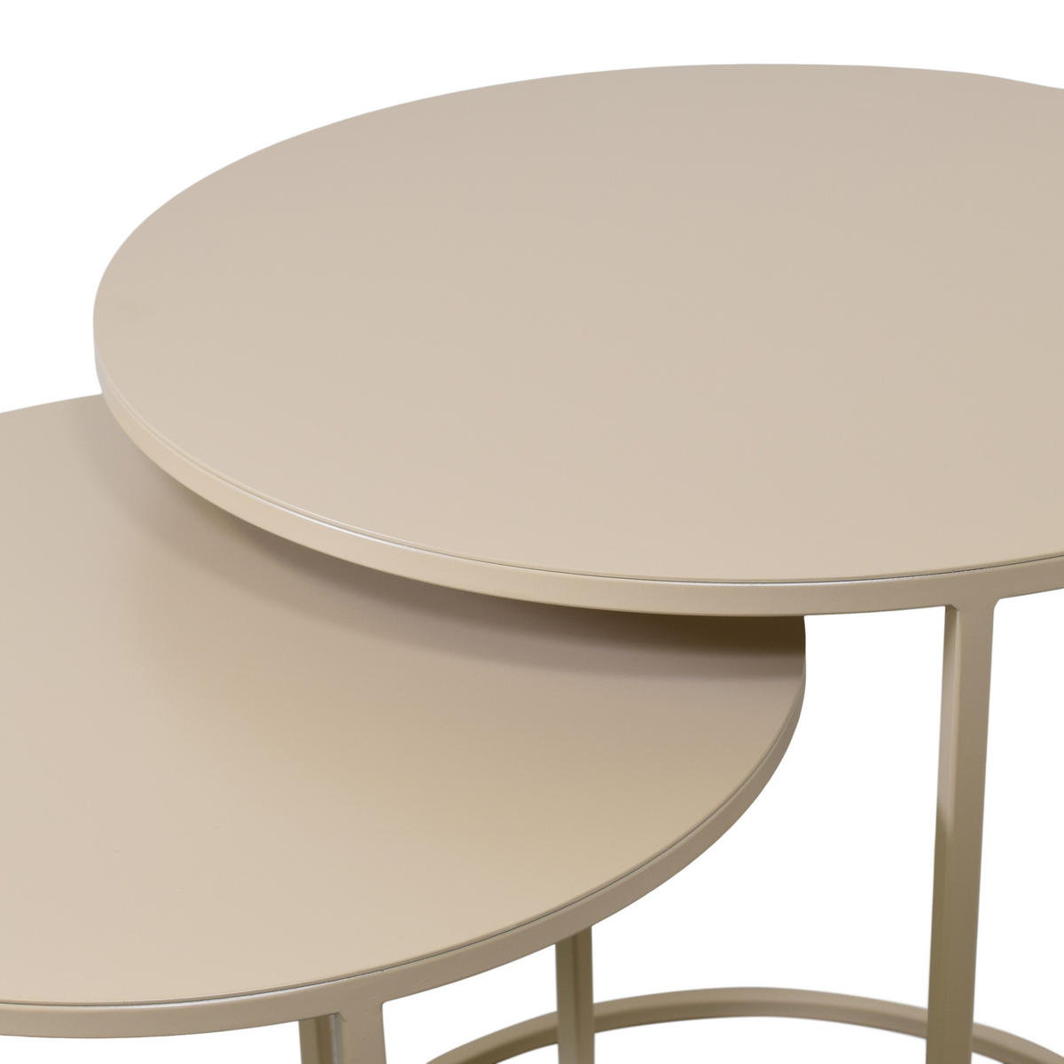 BEISTELLTISCH Elvy Beige - Beige, Metall (49/49/52cm) - LOFT42