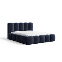 POLSTERBETT - Bett 18 - 140x200 - Dunkelblau (Riviera 81) - Dunkelblau, Holzwerkstoff (140/200cm) - Möblo