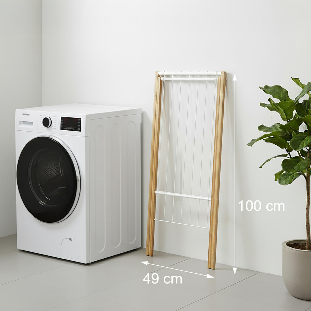 SUŠIAK na prádlo - viacfarebná, kov/drevo (79/77/49cm) - Relaxdays