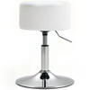 BARHOCKER, Gepolstert Barstuhl mit Metallgestell, Cordoptik, Höhenverstellbar - Weiß, Kunststoff (38/66/38cm) - HOMCOM