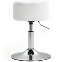 BARHOCKER, Gepolstert Barstuhl mit Metallgestell, Cordoptik, Höhenverstellbar - Weiß, Kunststoff (38/66/38cm) - HOMCOM