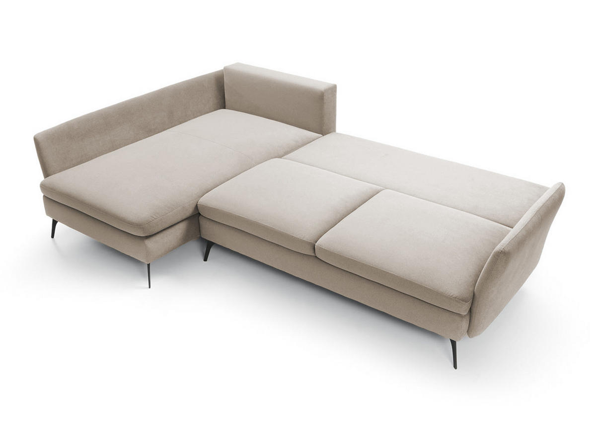 ECKSOFA Demisbal Beige mit Bettkasten - Beige, Textil (282/182cm) - Selsey