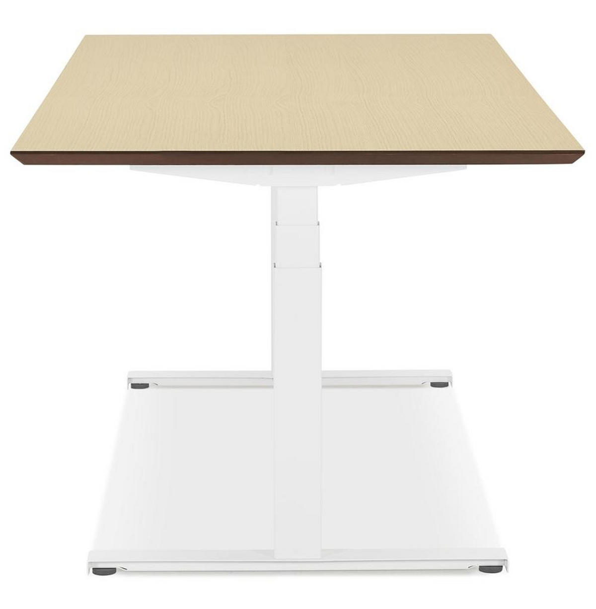 SCHREIBTISCH Höhenverstellbar Elektrisch Ergonomisch SIVANO, Beige-Weiß 150x70x128 cm - Beige/Weiß, Holzwerkstoff/Metall (70/150/128cm) - KADIMA DESIGN
