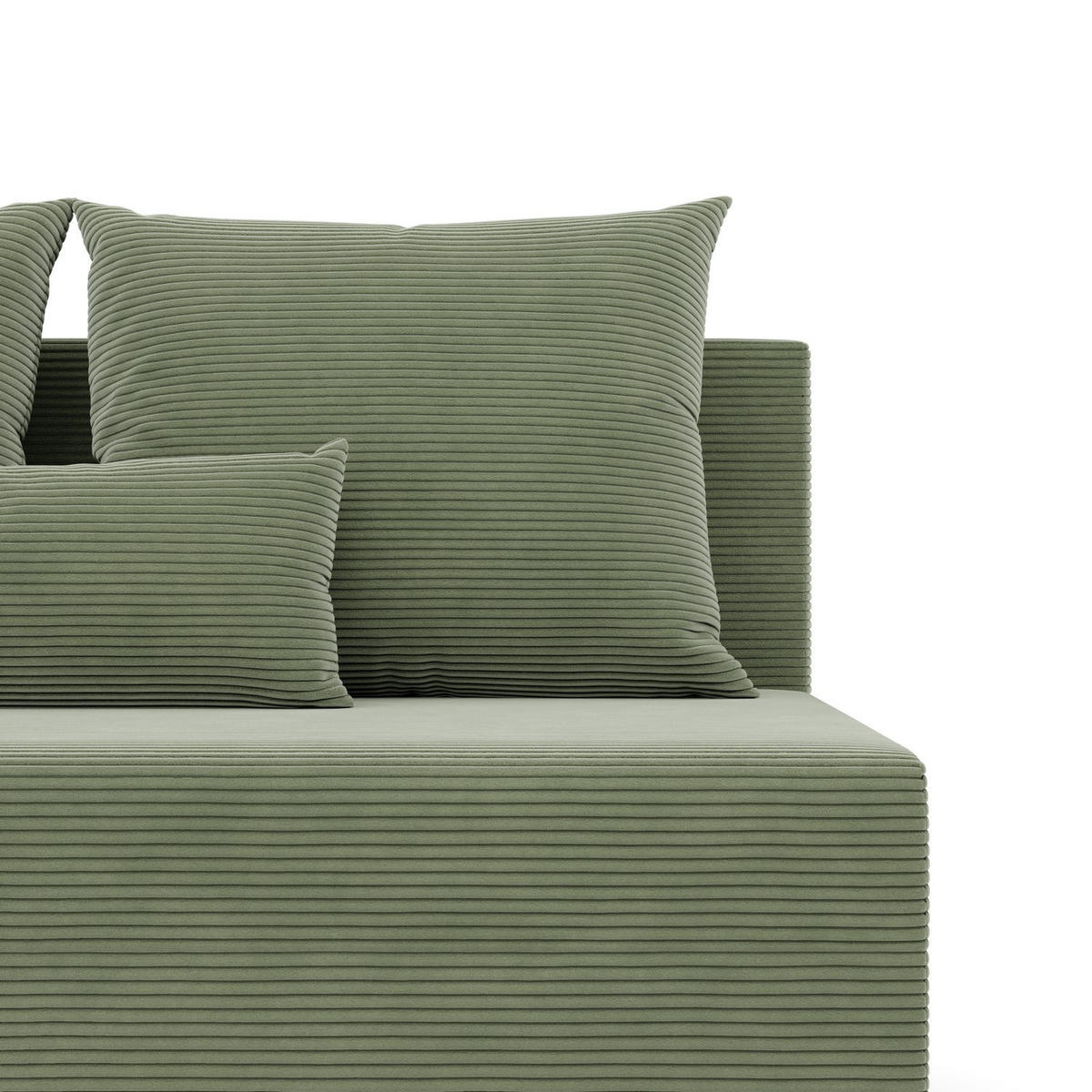 ECKSOFA MIT SCHLAFFUNKTION FERMO BONELL Grün - Grün, Textil (137/201cm) - Mebligo