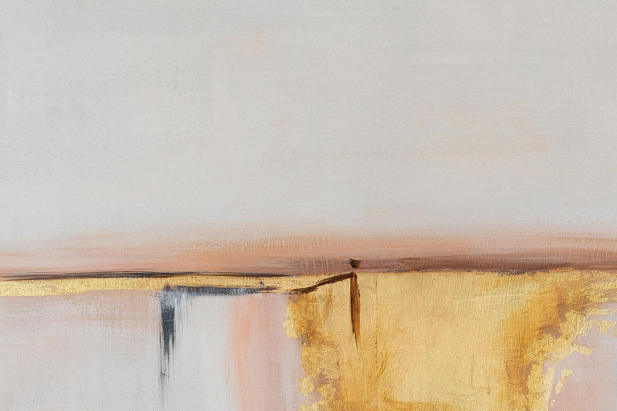 ACRYLBILD HANDGEMALT 75/100 cm - Gelb/Grau, Holz/Textil (2/100cm) - KUNSTLOFT