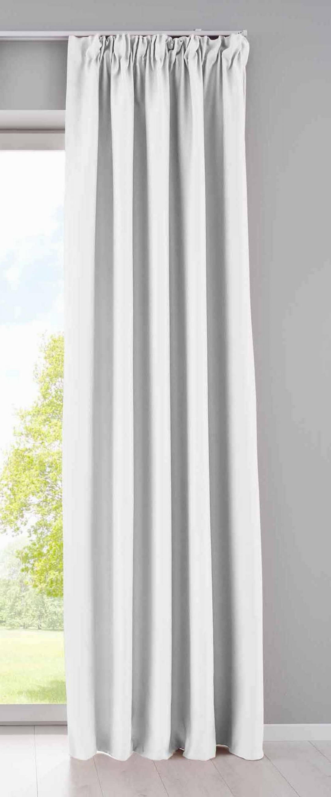 VORHANG »NewYork« HxB 225x140 cm Weiß - Weiß, Textil (140/225cm) - Gardinenbox