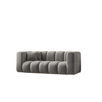 COUCH Sofa, Zweisitzer-Sofa Grand Modular Stoff Salvador Grau - Hellgrau, Holz (197/70/91cm) - Kaiser Möbel