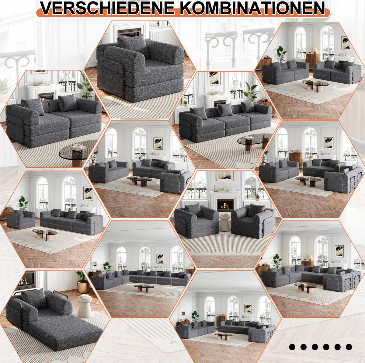 SCHLAFSOFA 2-in-1 Einzelsitzer Chenille Grey - Grau, Kunststoff (91.4/69.8/183.8cm) - Meubliv