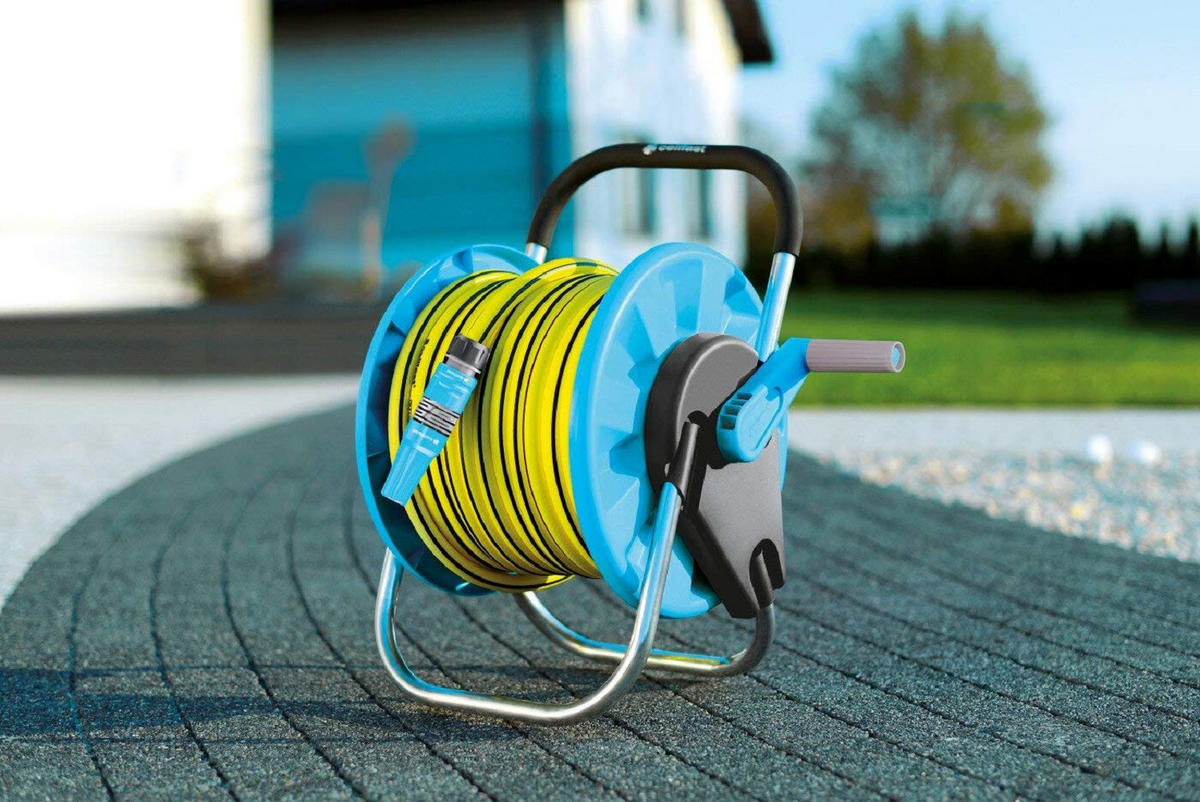GARTENSCHLAUCHSTÄNDER ALUPLUS 1/2'' 45 m - Transparent, Kunststoff (45cm) - Cellfast