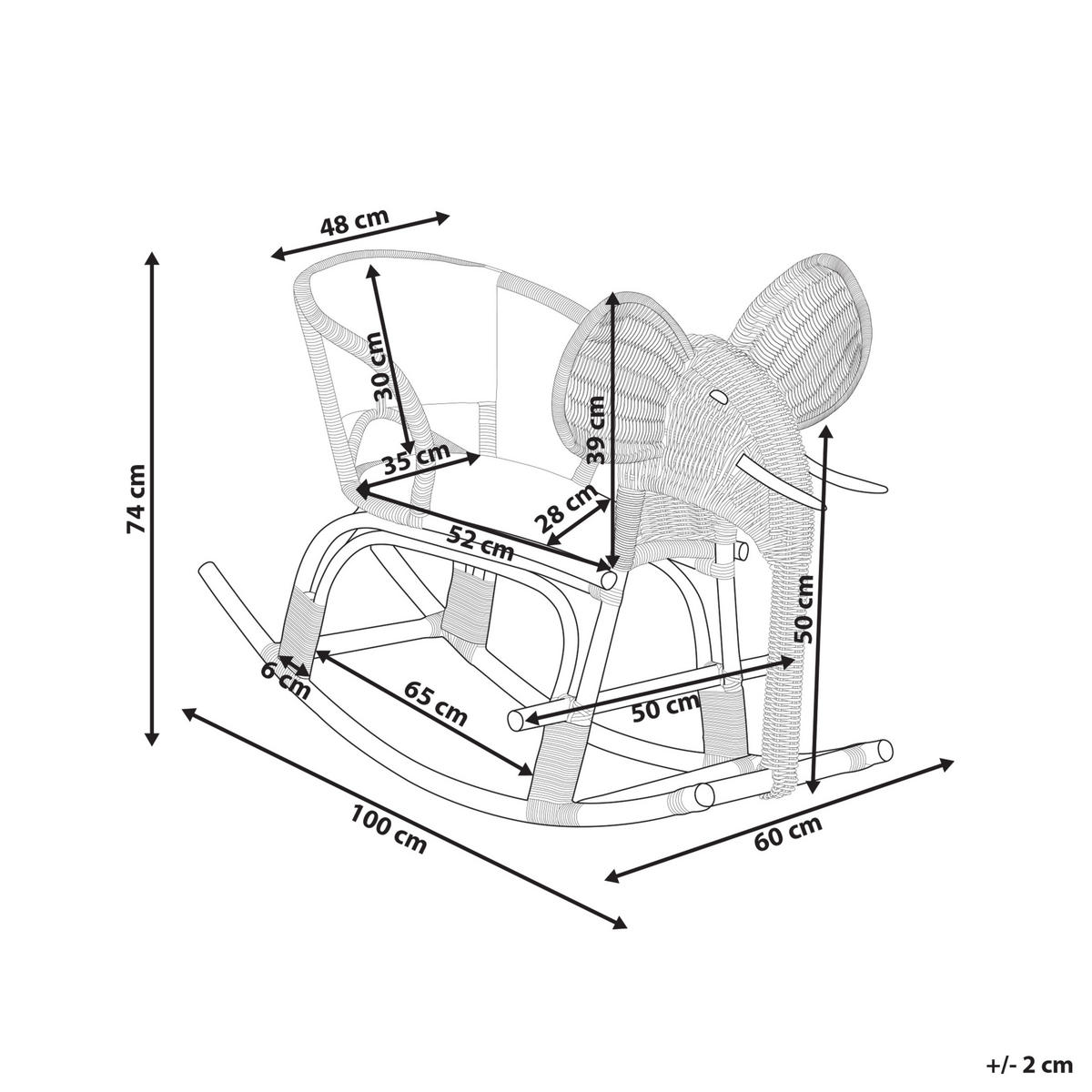 KINDERSESSEL Naturfarben Ampollino - Naturfarben, Naturmaterialien (60/74/100cm) - Beliani