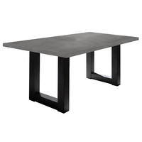 ESSZIMMERTISCH Eila 8 160 x 90 x 75 Esstisch Schwarzstahl/Graphit - Grau, Holz (160/90/75cm) - 58aufmkessel