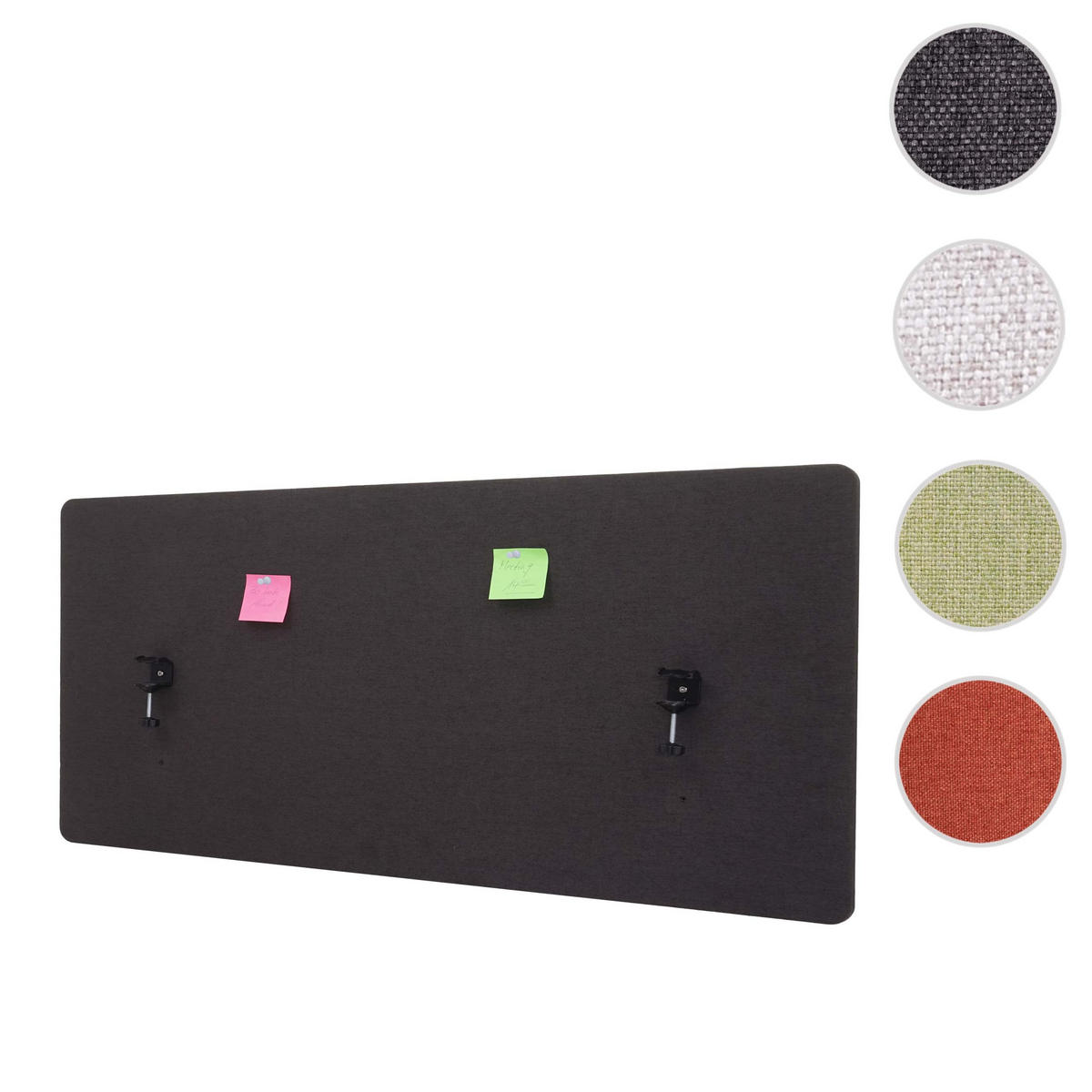 AKUSTIK-TISCHTRENNWAND Braun - Braun, Textil (140/60/2cm) - MCW