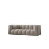 COUCH Dreisitzer-Sofa Grand Modular Stoff Haga Hellgrau - Hellgrau, Holz (230/70/91cm) - Kaiser Möbel