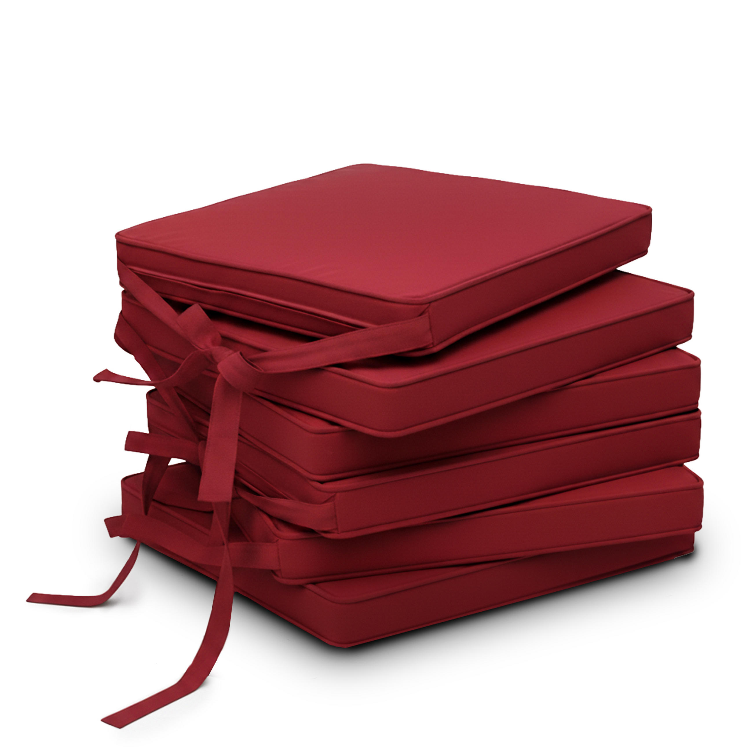 STUHLKISSEN Loft SK 45x40x5cm Rot (6tlg) - Rot, Textil (45/40/30cm) - Beautissu 
