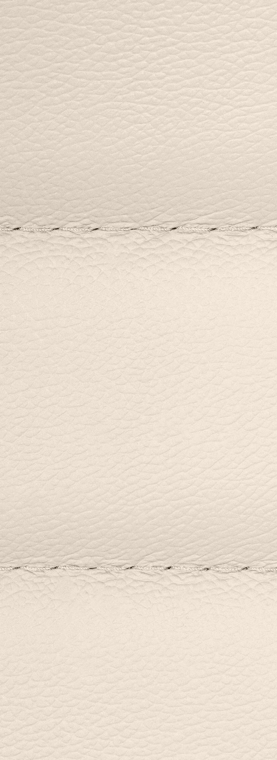 DREHSTUHL Echtleder creme - Chromfarben/Creme, Leder/Metall (56/102/61cm) - CLP