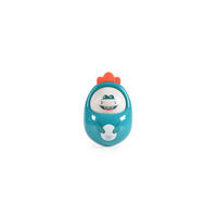 BABYSPIELZEUG Roly Poly blau 9,6 x 9,6 x 14,5 cm, balancierendes Ei, Beißring, ab Geburt, Motorik - Blau, Kunststoff (9/14/9cm) - Moni