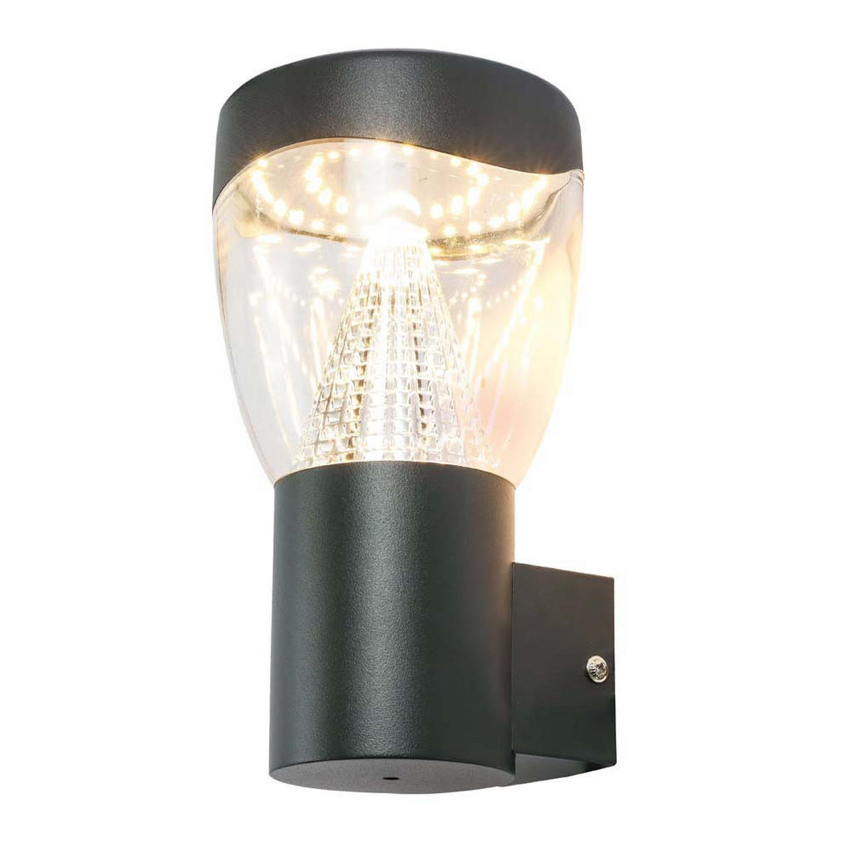 LED AUSSEN-WANDLEUCHTE DELTA Anthrazit Aluminium - Anthrazit, Metall (12/23/12cm) - Globo Lighting