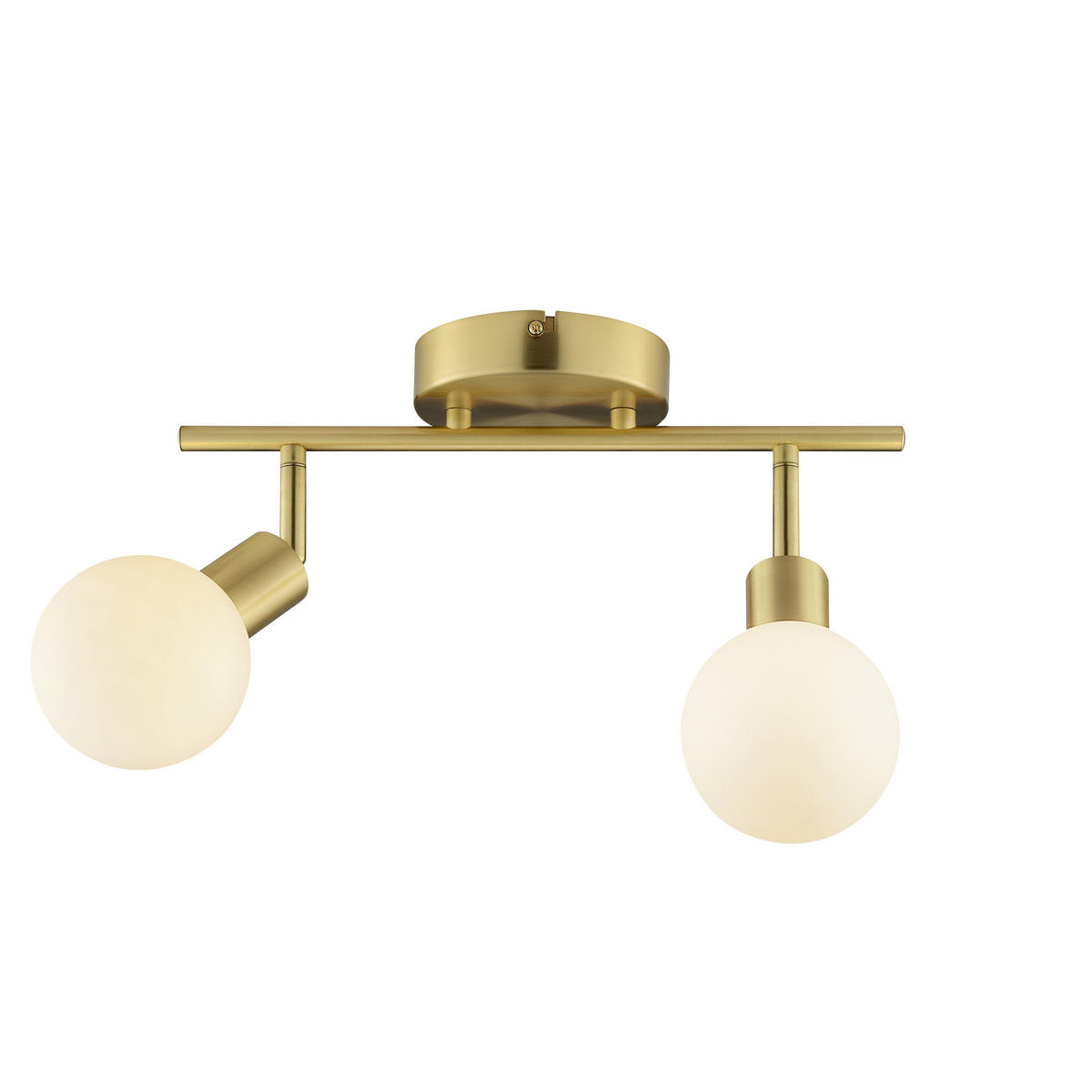 LED DECKENLEUCHTE Jorge Messing gebürstet/Weiß 12,5/41,5/22,5 cm - Multicolor, Metall (12.5/41.5/22.5cm) - Brilliant