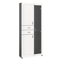VITRINE Lago 34/80/194 cm - Weiß, Holzwerkstoff (80/194/34cm) - Xonox