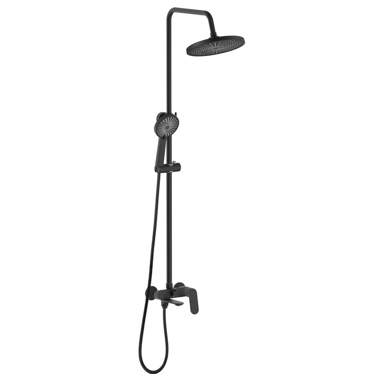DUSCHGARNITUR Rea Marco Black - Schwarz, Metall (12.5/117/25cm) - REA