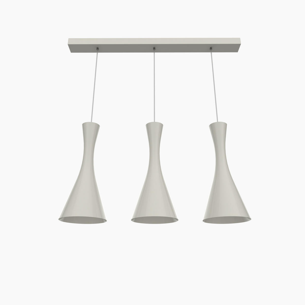 HÄNGELEUCHTE - Weiß Hochglanz, Metall (20/100/120cm) - Lumicom