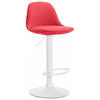 BARHOCKER Stoff rot - Rot/Weiß, Textil/Metall (39/82/43cm) - CLP
