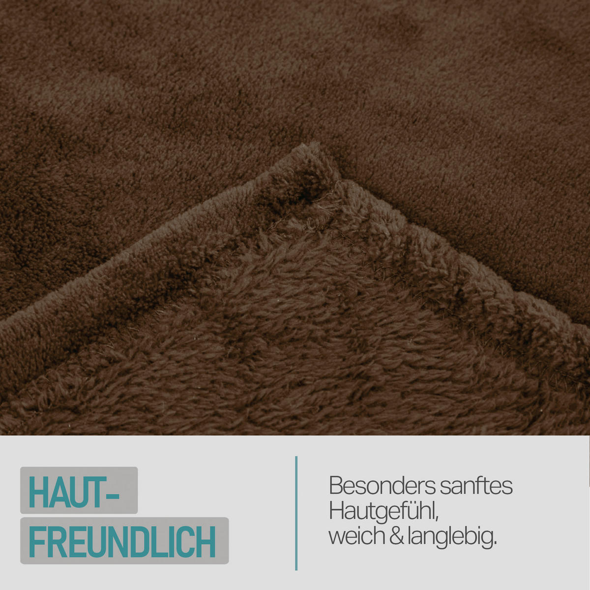 KUSCHELDECKE MIT ÄRMELN 130 x 180 cm Braun - Braun, Textil (180/130cm)