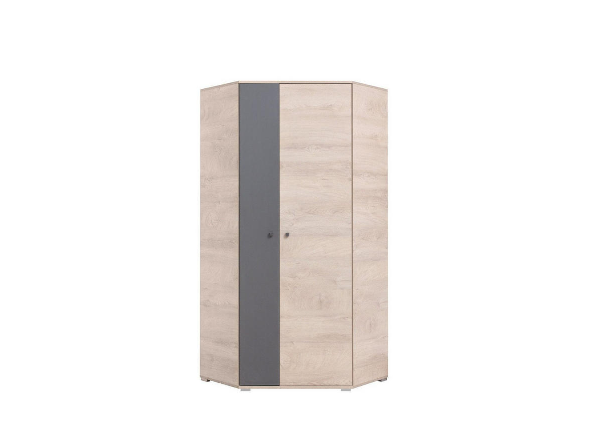 ECKSCHRANK DARLA D02 90/90/190 Eiche/Artisan - Anthrazit/Sonoma Eiche, Holzwerkstoff (90/190/90cm) - Deine Möbel 24
