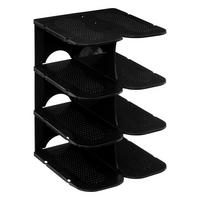 SCHUHABLAGE für den Schrank für 4 Paare Plot 26,5/24,5/37,8 cm - Schwarz, Kunststoff (24.5/37.8/26.5cm) - 5five Simply Smart