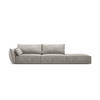 RECHTES-SOFA Kaelle aus Chenille-Stoff hellgrau 4 Sitzplätze - Hellgrau, Textil (110/85/264cm) - Micadoni