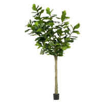 KUNSTBAUM Künstlicher Ficus lyrata - Sandra 300 cm - Grün, Kunststoff (300cm) - Emerald