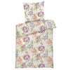 MAKO-SATIN-BETTWÄSCHE 135x200 Bettbezug geblümte Baumwolle bunte Blumen - Made in Germany - Beige, Textil (135/200cm) - Carpe Sonno