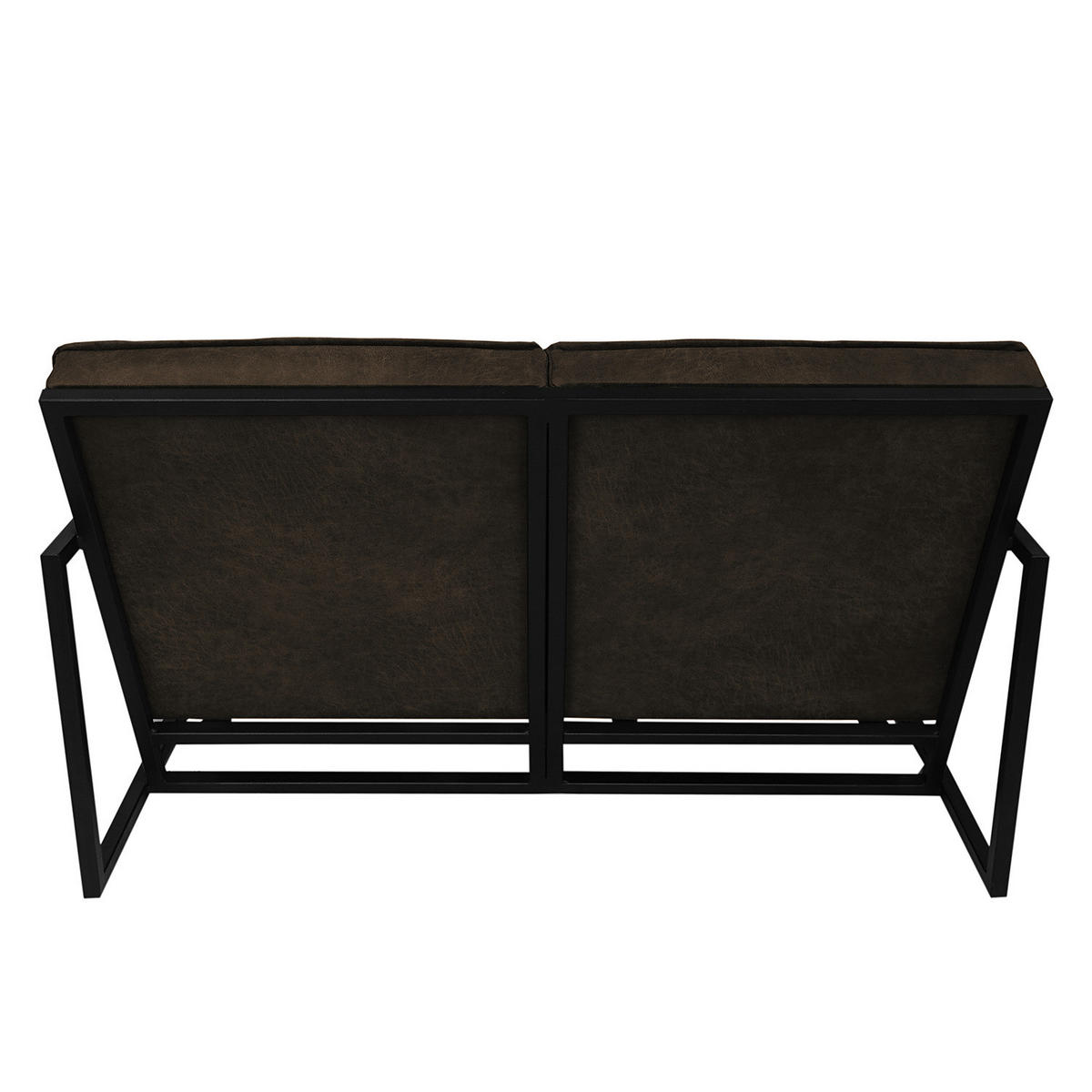 2-SITZER SOFA - Antiklederlook - Graubraun, Textil (125/74/82cm) - home24